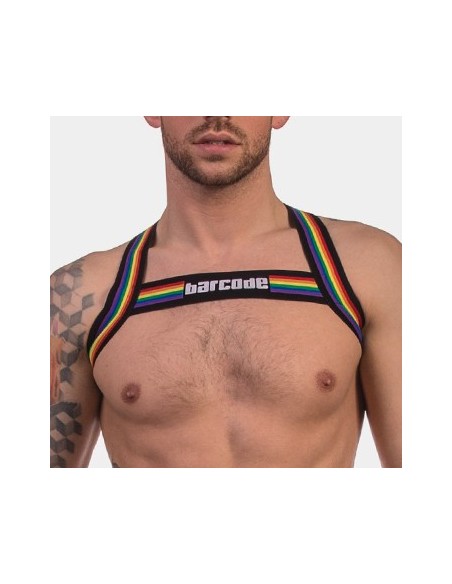 Harnais élastique Barcode pride Noir