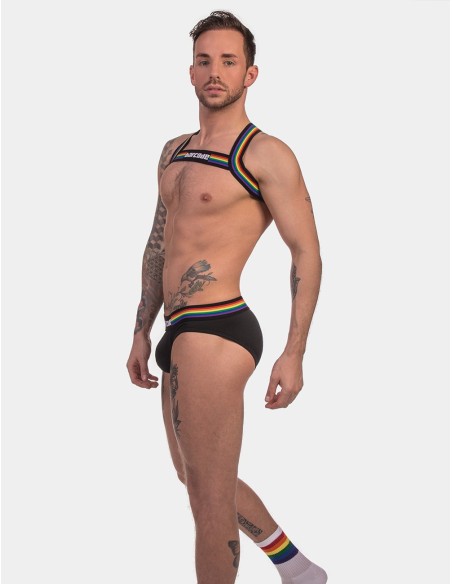 Harnais élastique Barcode pride Noir