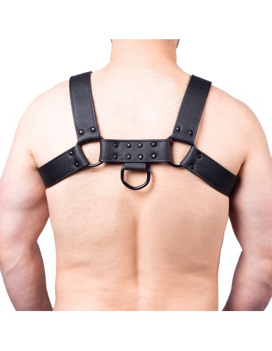 Harnais en cuir Snap Noir