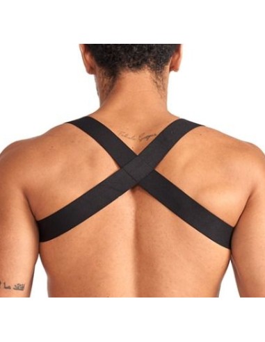 Harnais élastique X-Back Noir-Rouge