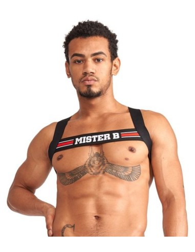 Harnais élastique X-Back Noir-Rouge