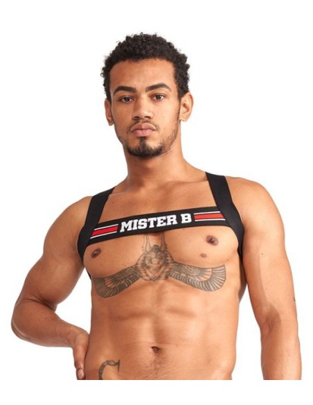 Harnais élastique X-Back Noir-Rouge