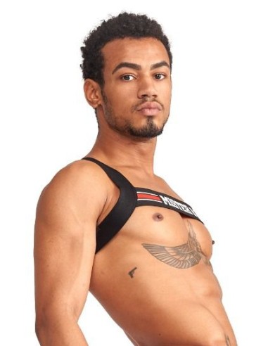 Harnais élastique X-Back Noir-Rouge