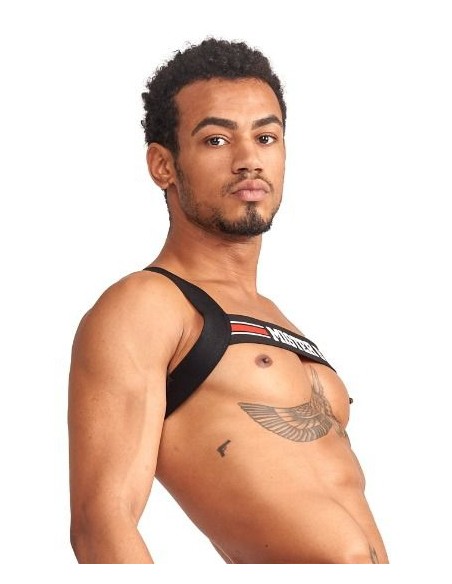 Harnais élastique X-Back Noir-Rouge