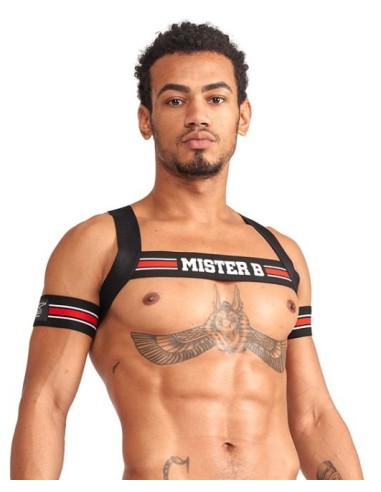 Harnais élastique X-Back Noir-Rouge