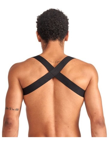 Harnais élastique X-Back Noir-Rouge
