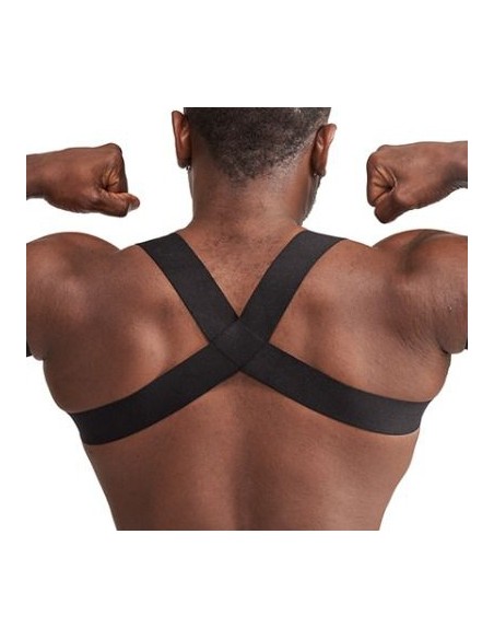 Harnais élastique X-Back Noir-Bleu