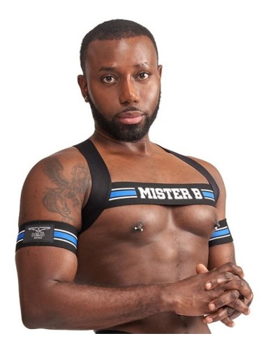 Harnais élastique X-Back Noir-Bleu