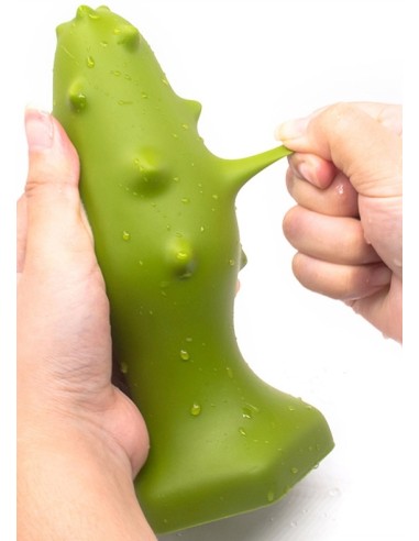Plug silicone Monster Spike M 12 x 4.5cm Vert