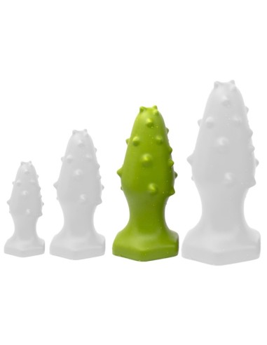 Plug silicone Monster Spike L 14 x 5.5cm Vert