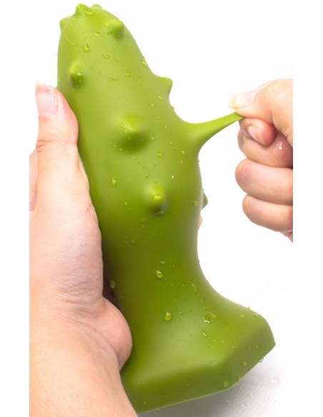 Plug silicone Monster Spike L 14 x 5.5cm Vert