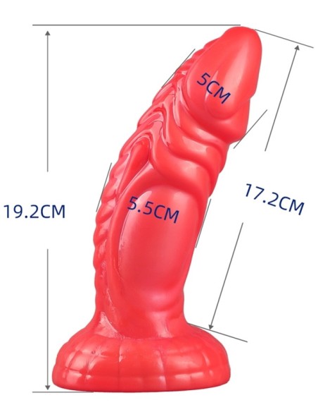 Gode Fantasy Snaky 17 x 5.5cm Rouge