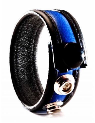 Cockring Cuir Bleu