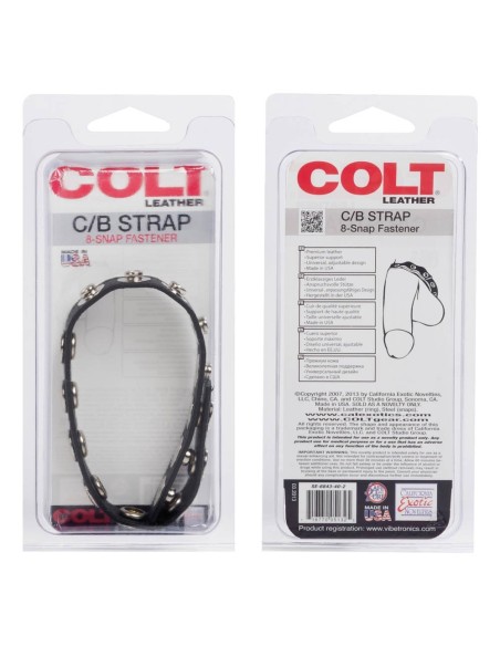 Anneau en cuir pour le sexe 8 Pressions