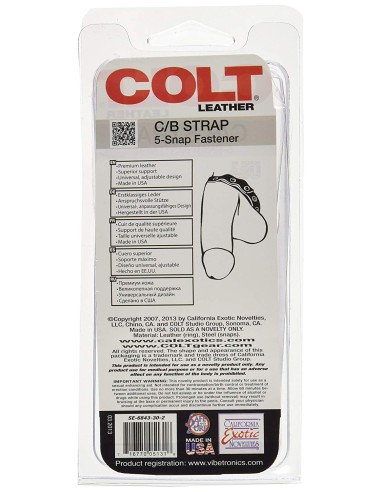 Cockring 5 pressions cuir