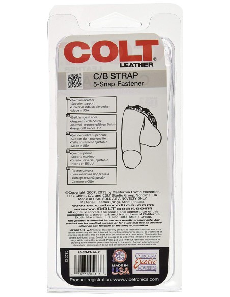 Cockring 5 pressions cuir