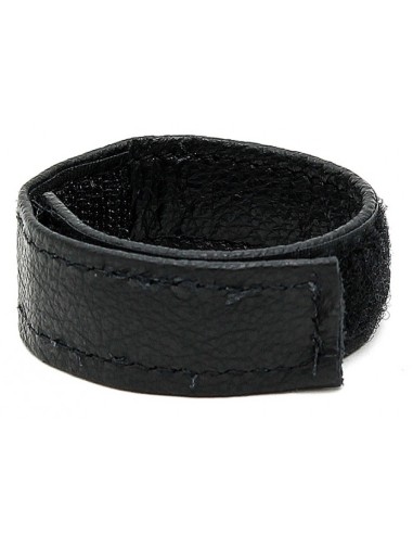 Cockring en cuir avec Scratch 22mm Noir