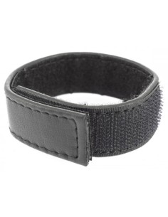 Cockring en cuir avec Scratch 22mm Noir 2