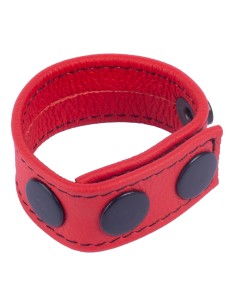 Cockring en cuir Cocky Rouge 2