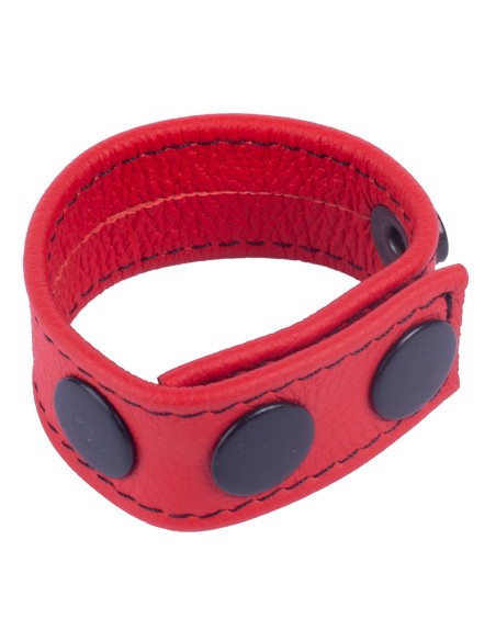 Cockring en cuir Cocky Rouge