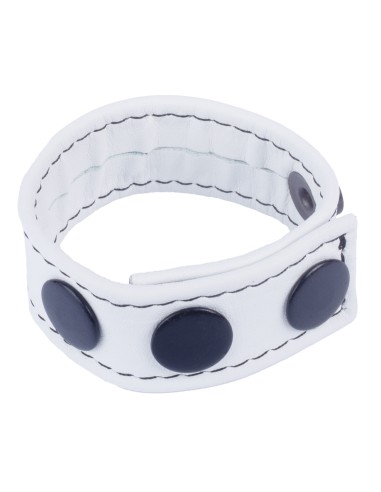 Cockring en cuir Cocky Blanc