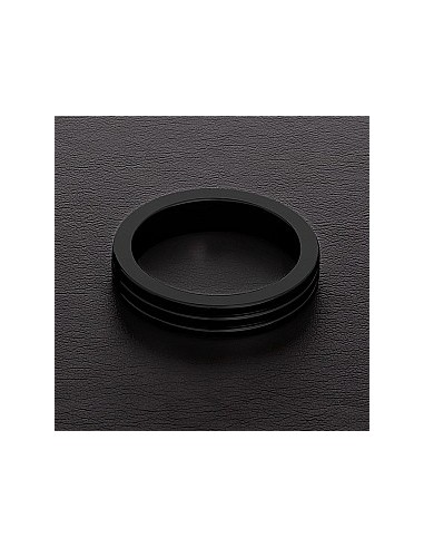 Cockring Ribbed Triune Noir 10mm
