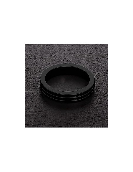 Cockring Ribbed Triune Noir 10mm
