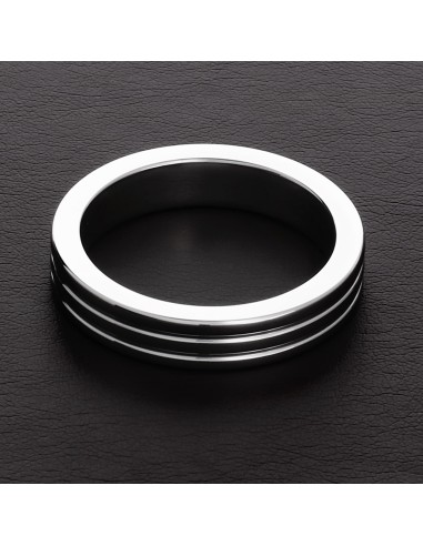 Cockring Ribbed Métal 10mm