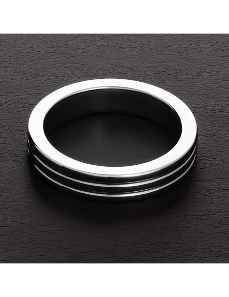 Cockring Ribbed Métal 10mm