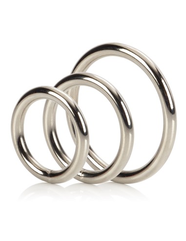 Lot de 3 cockrings en métal Silver Ring 32 à 50mm