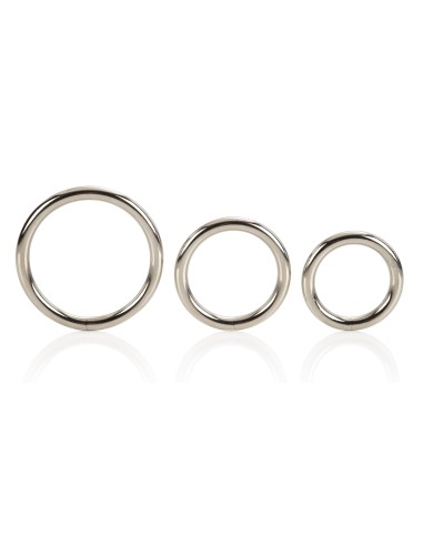 Lot de 3 cockrings en métal Silver Ring 32 à 50mm
