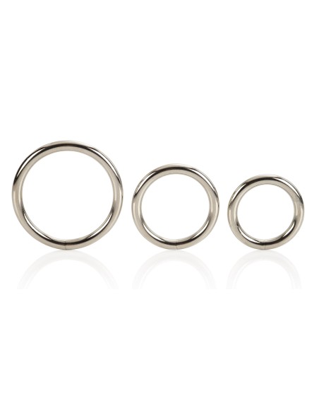 Lot de 3 cockrings en métal Silver Ring 32 à 50mm