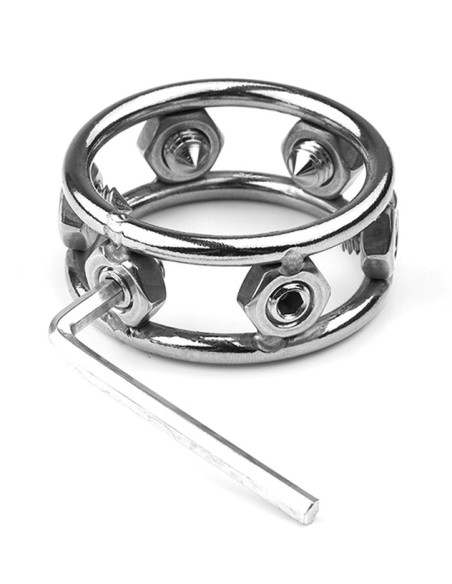 Cockring en métal avec Pics Spikes Steel