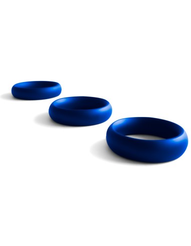 Cockring en métal Donut Strass Bleu