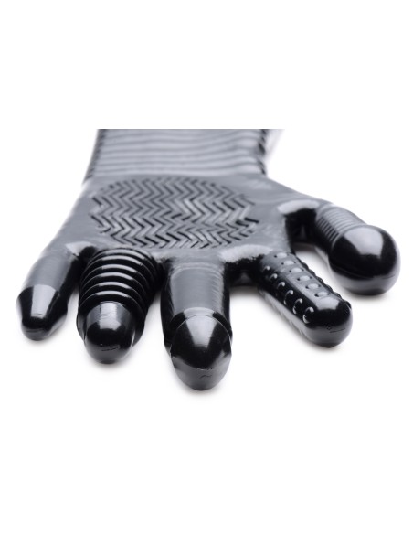 Gant Long Texturé Pleasure Fister Noir