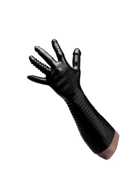 Gant Long Texturé Pleasure Fister Noir