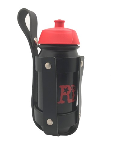 Support en cuir + Bouteille Shaker Lubrifiant 500ml Noir-Rouge