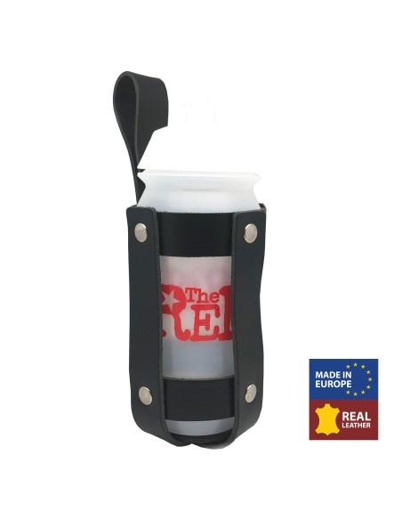 Support en cuir + Bouteille Shaker Lubrifiant 500ml Transparente