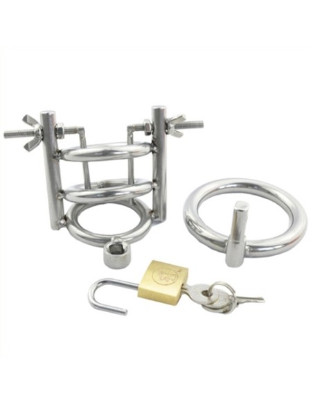 Cage de chasteté avec Écarteur d'urètre - Diamètre 3cm