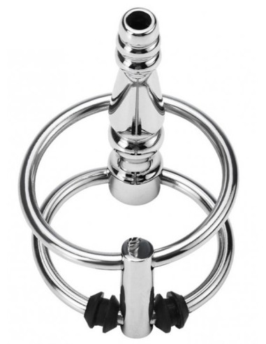 Plug Urètre percé Ribbed Ringo 4cm - Diamètre 10mm