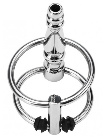 Plug Urètre percé Ribbed Ringo 4cm - Diamètre 10mm