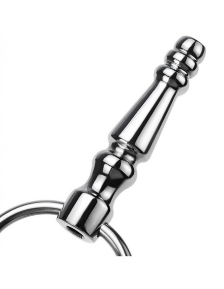 Plug Urètre percé Ribbed Ringo 4cm - Diamètre 10mm