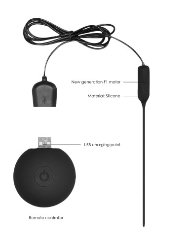 Tige pour Urètre vibrante Silicone 10.5cm - 4mm