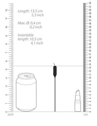 Tige pour Urètre vibrante Silicone 10.5cm - 4mm