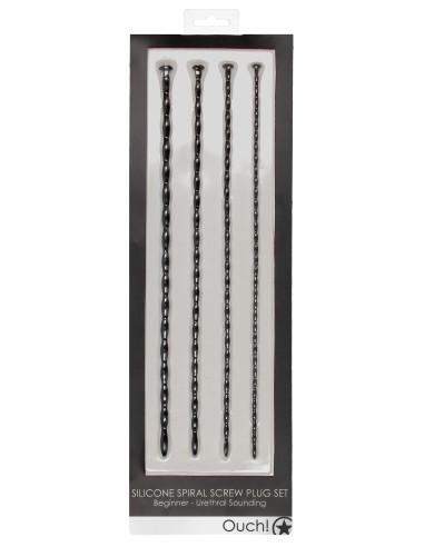 Pack de 4 tiges pour urètre Spiral Screw 30 cm - Diamètres de 3 à 6mm