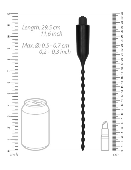Tige d'urètre Électro Silicone 18cm - Diamètre 8mm