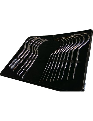 Kit 15 Tiges courbées pour Urètre Guyon Curves 25cm - Diamètre de 2.5 à 12mm