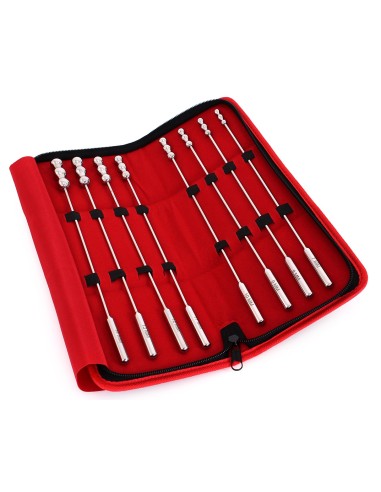 Lot de 8 tiges d'urètre Dilator Beads 28cm - Diamètre de 7 à 14mm