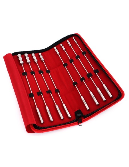 Lot de 8 tiges d'urètre Dilator Beads 28cm - Diamètre de 7 à 14mm
