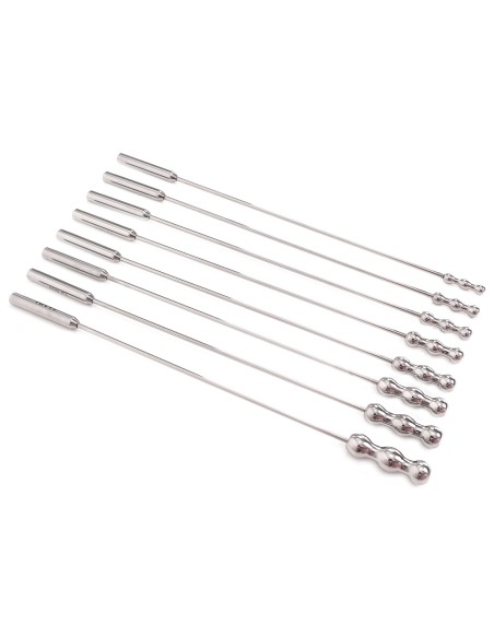 Lot de 8 tiges d'urètre Dilator Beads 28cm - Diamètre de 7 à 14mm